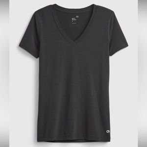*NEW* GapFit Breathe V-Neck T-Shirt (black, large petite)